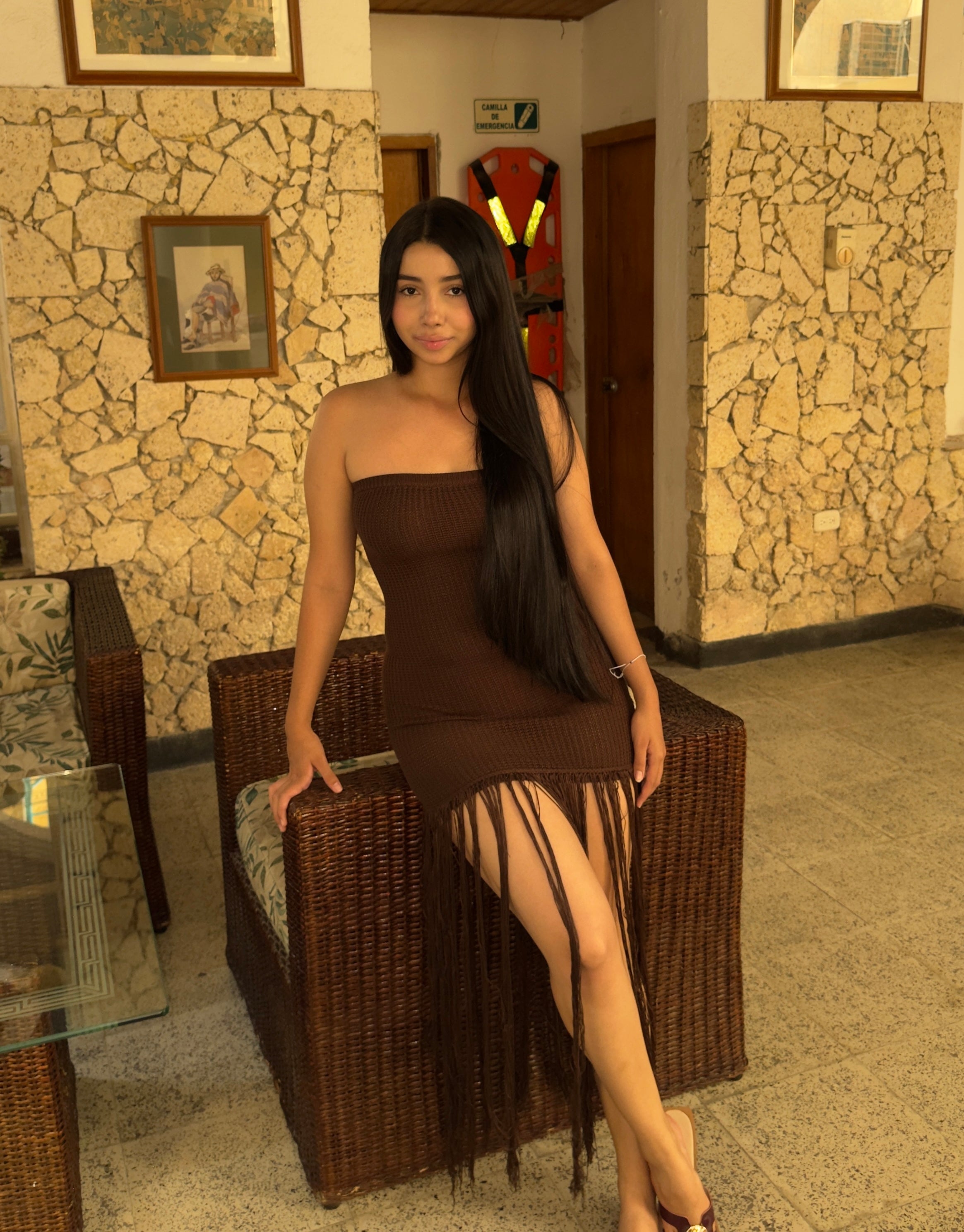 Vestido Calista Brisa Café